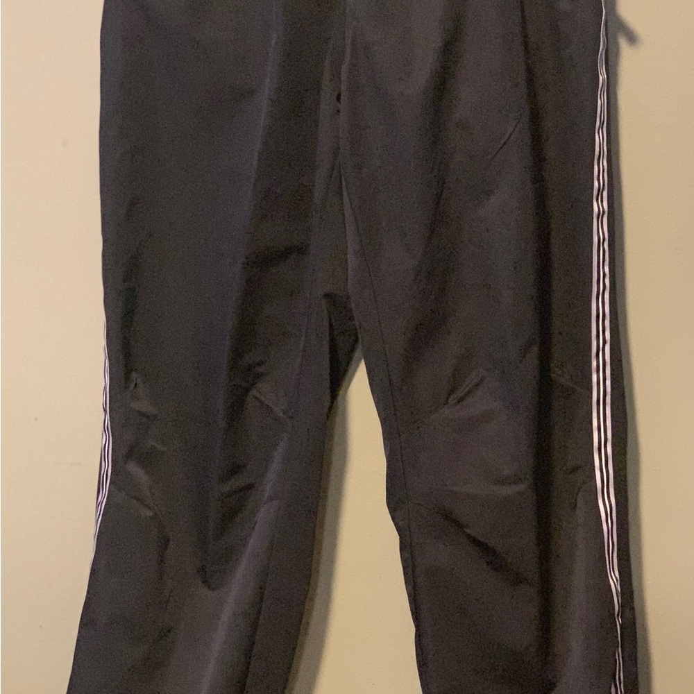 Obermyer women’s ski pants size 14 Black with White Stripes